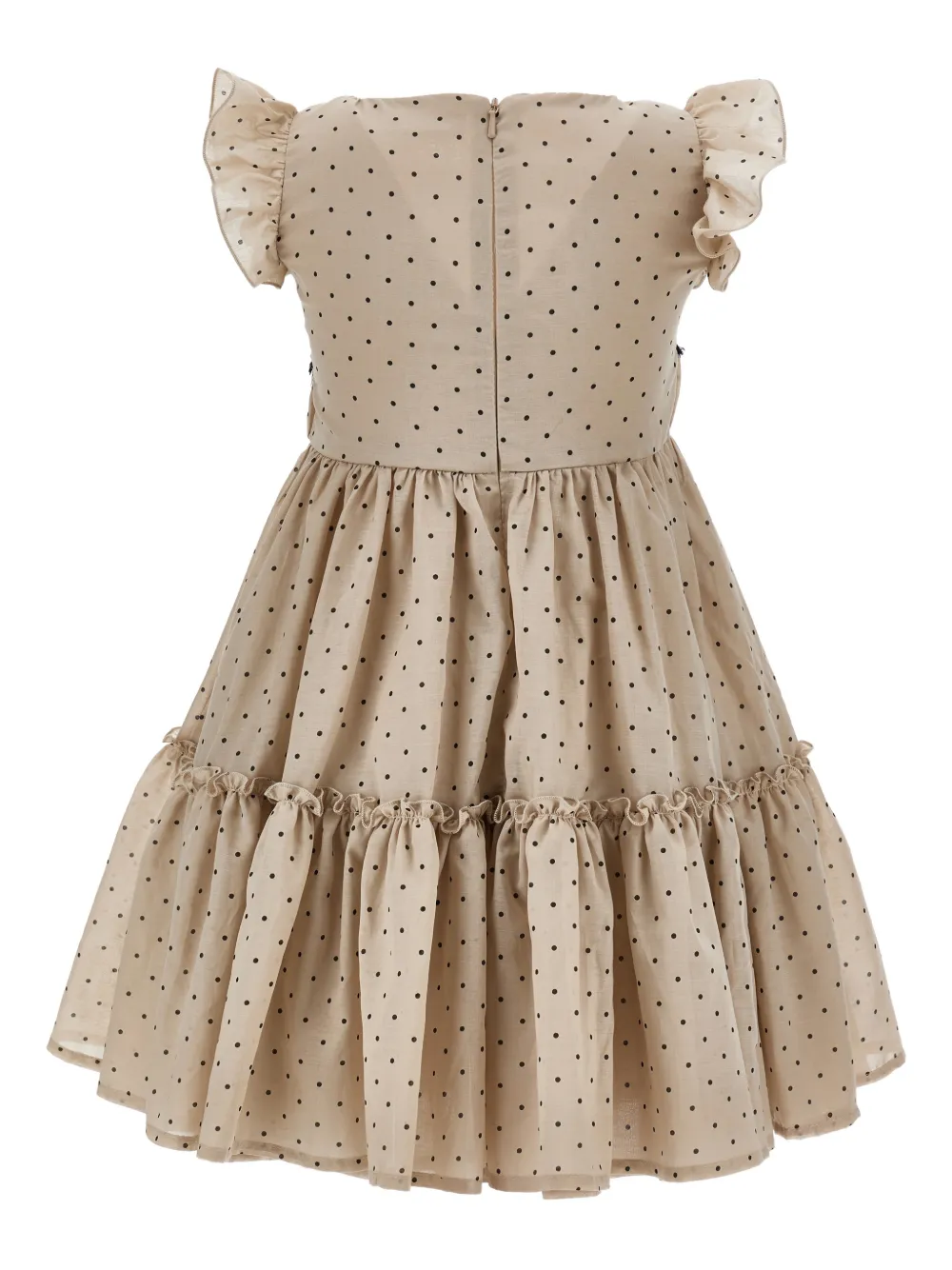 Monnalisa Jurk met stippen Beige