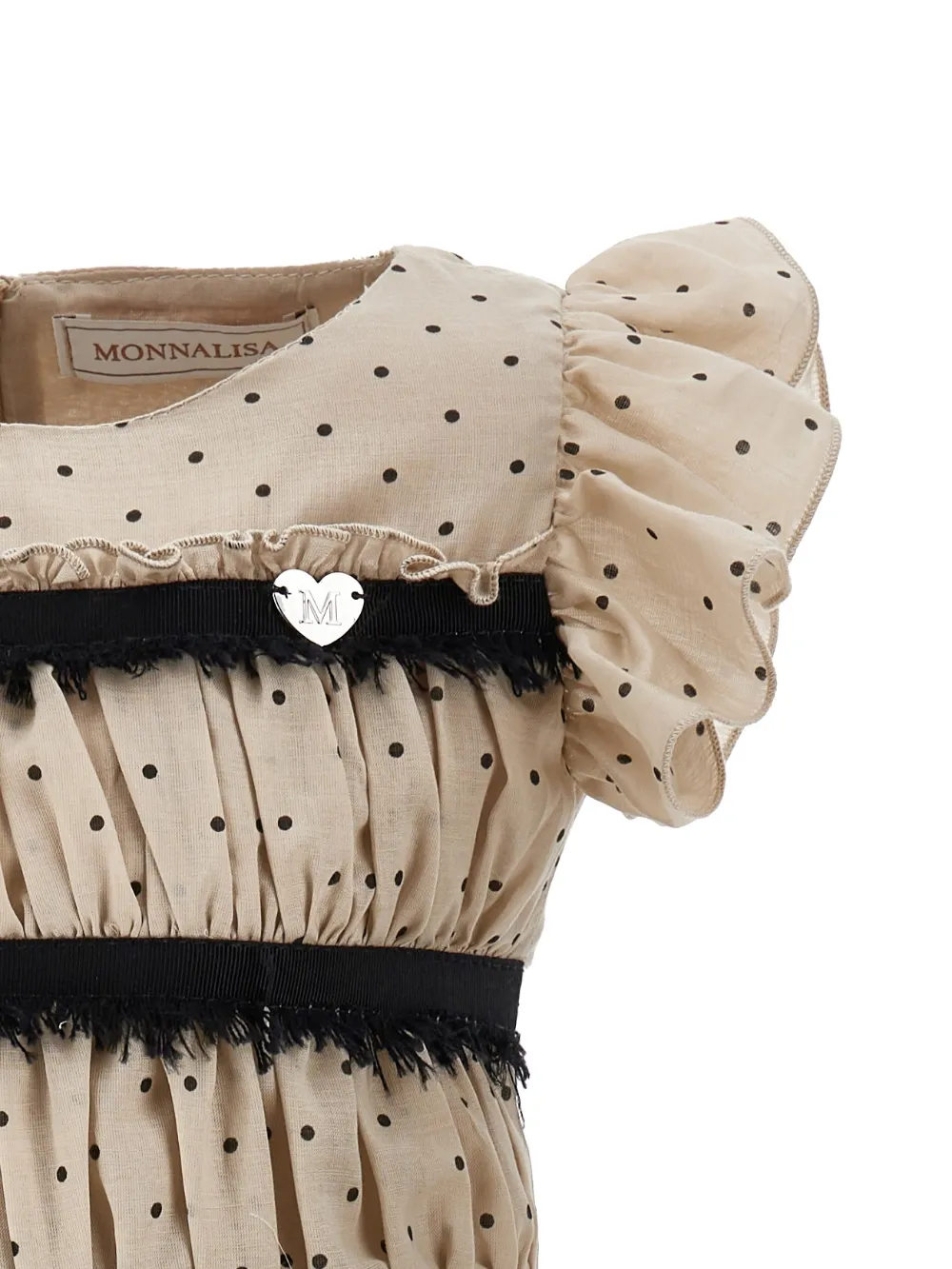 Monnalisa Jurk met stippen Beige