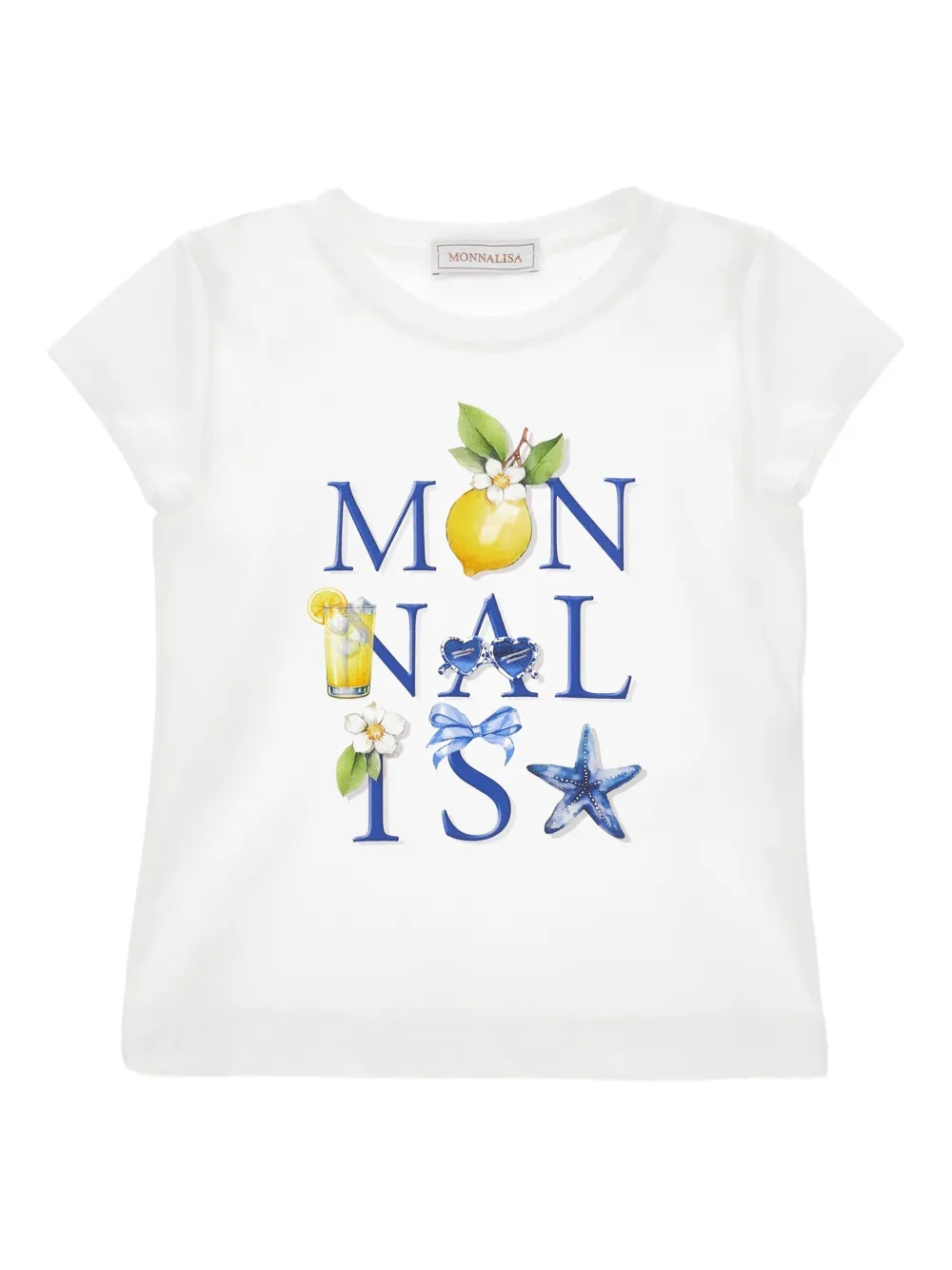 Monnalisa T-shirt con grafica - Bianco