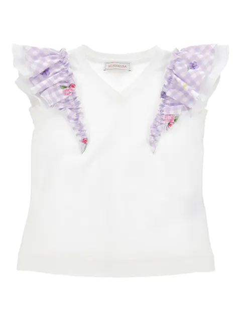 Monnalisa ruffled-sleeve T-shirt