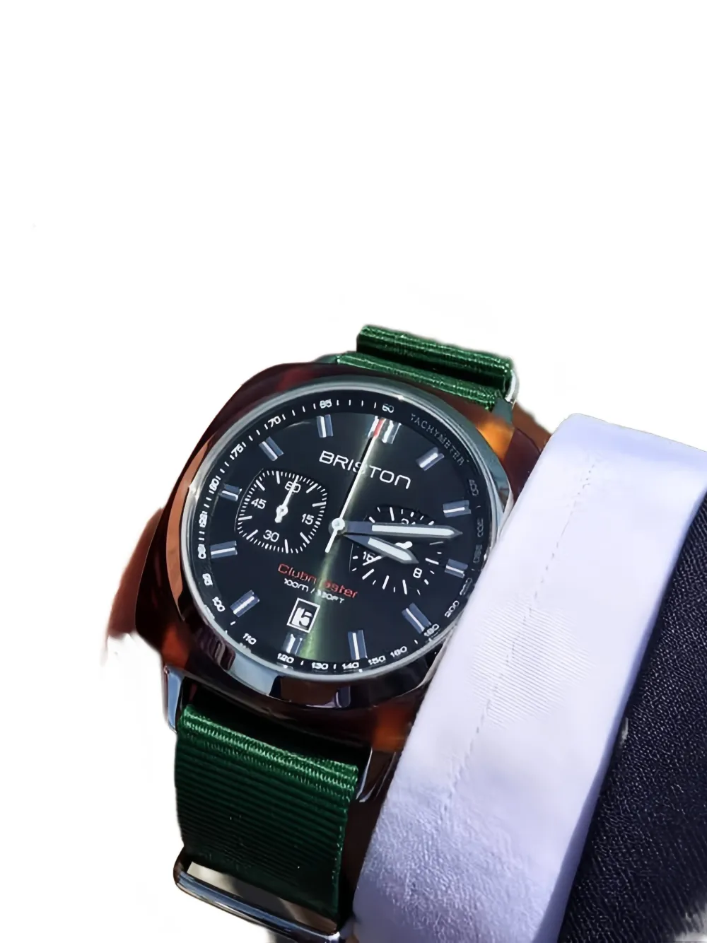 Briston Clubmaster Sport 42mm Watch In Green