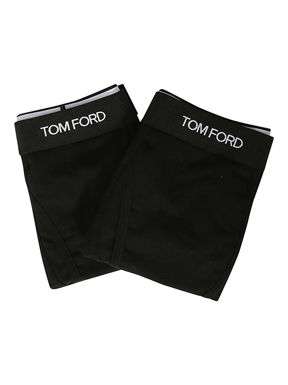 Tom Ford Pack Of 2 Logo Cotton Boxer Briefs In Black