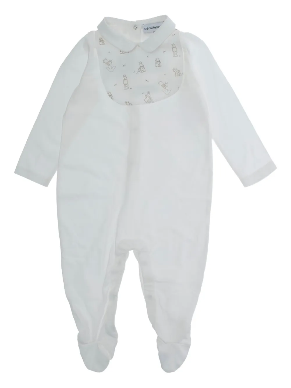 Emporio Armani Kids collar cotton babywear (set of two) - Weiß