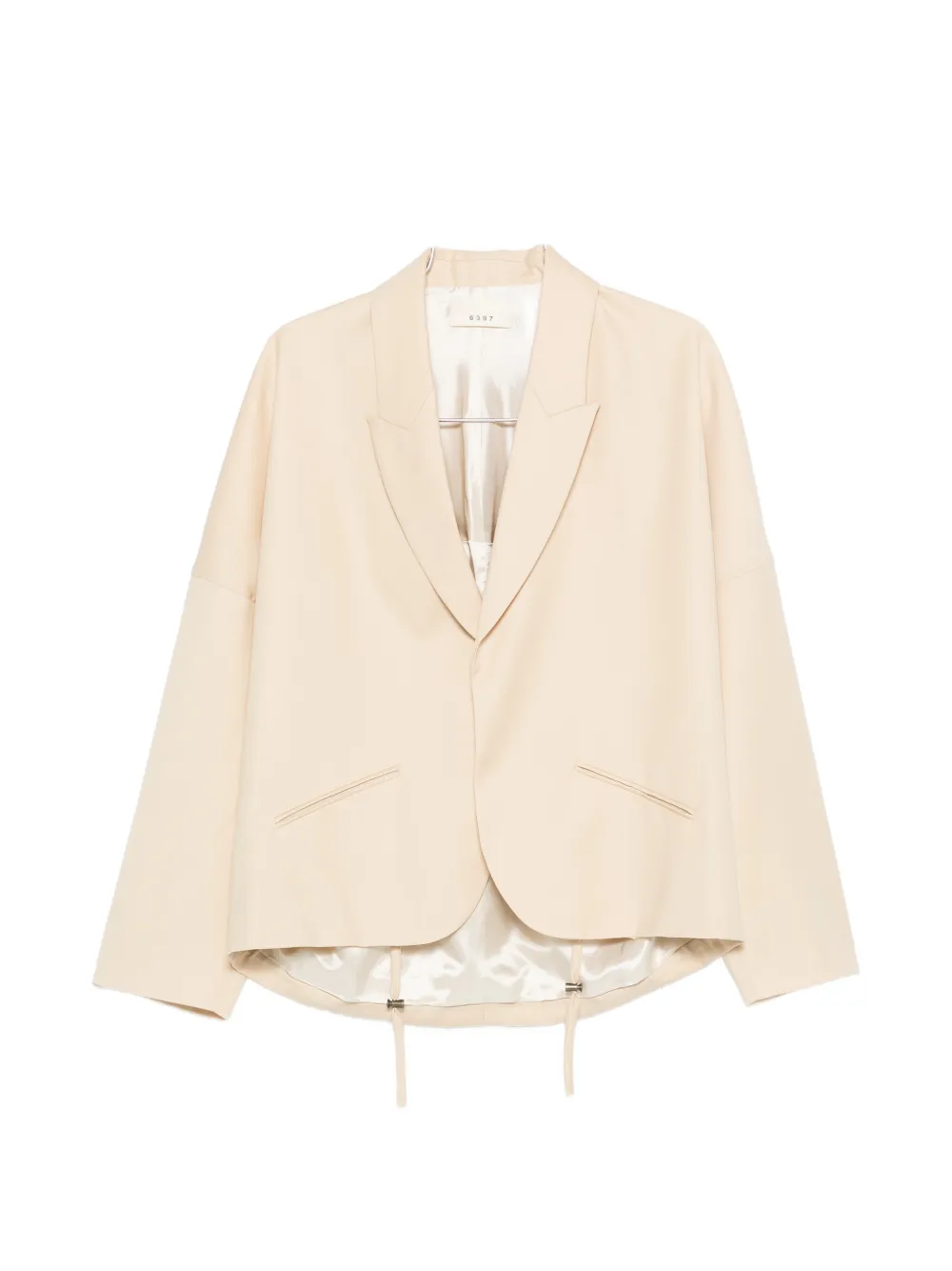 6397 Drawstring-detail Blazer In Pink