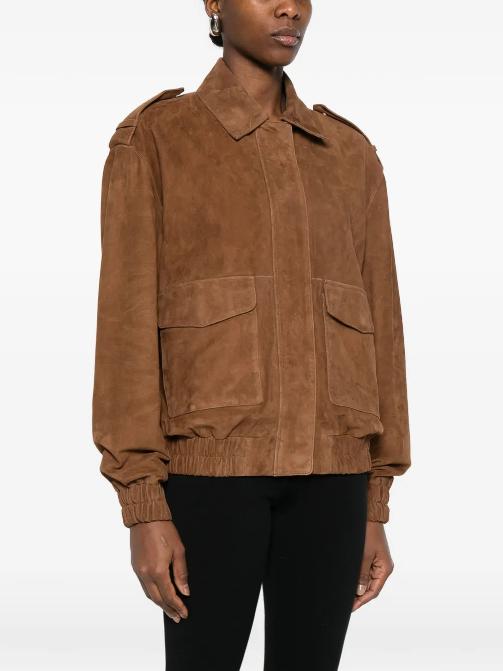  Arma Pocket Suede Jacket - Brown 