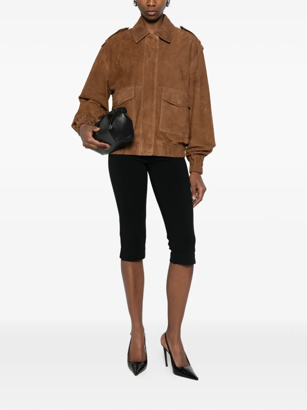  Arma Pocket Suede Jacket - Brown 