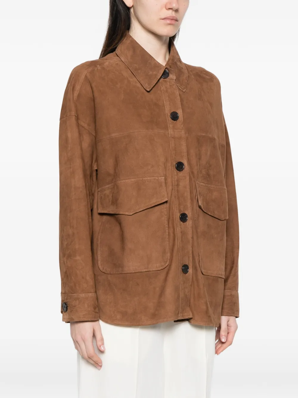  Arma Kaylee Suede Jacket - Brown 