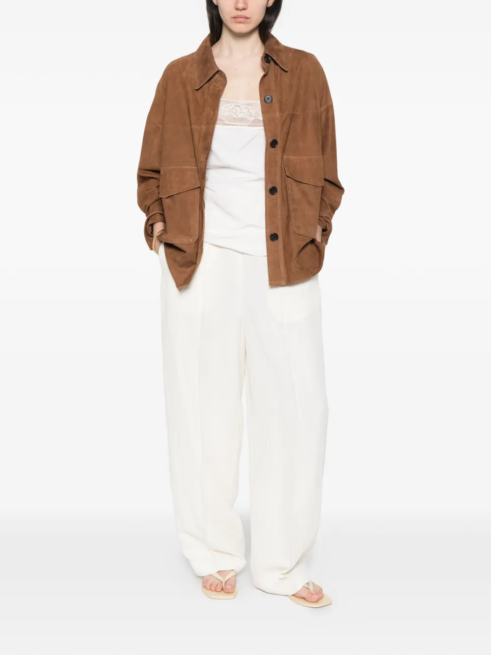  Arma Kaylee Suede Jacket - Brown 