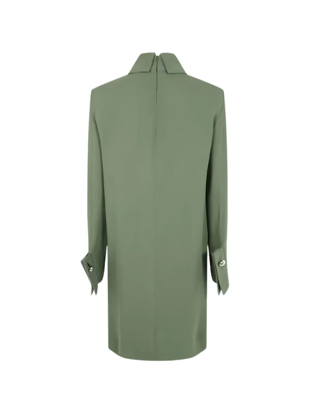Semicouture Gianii collared long-sleeve mini dress - Groen