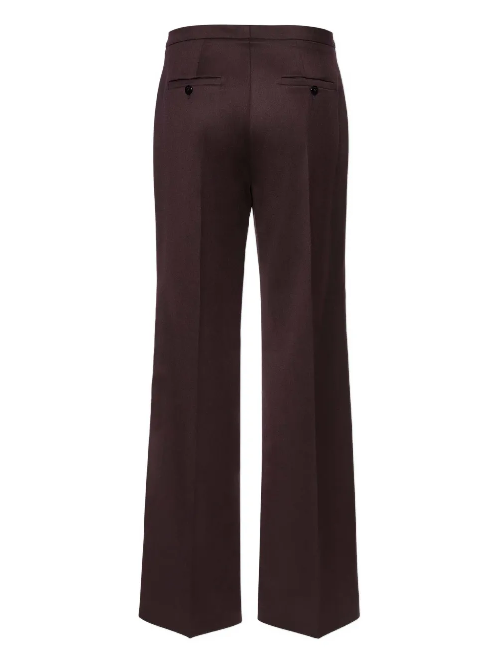 Magda Butrym Pleats Flared Trousers In Burgundy