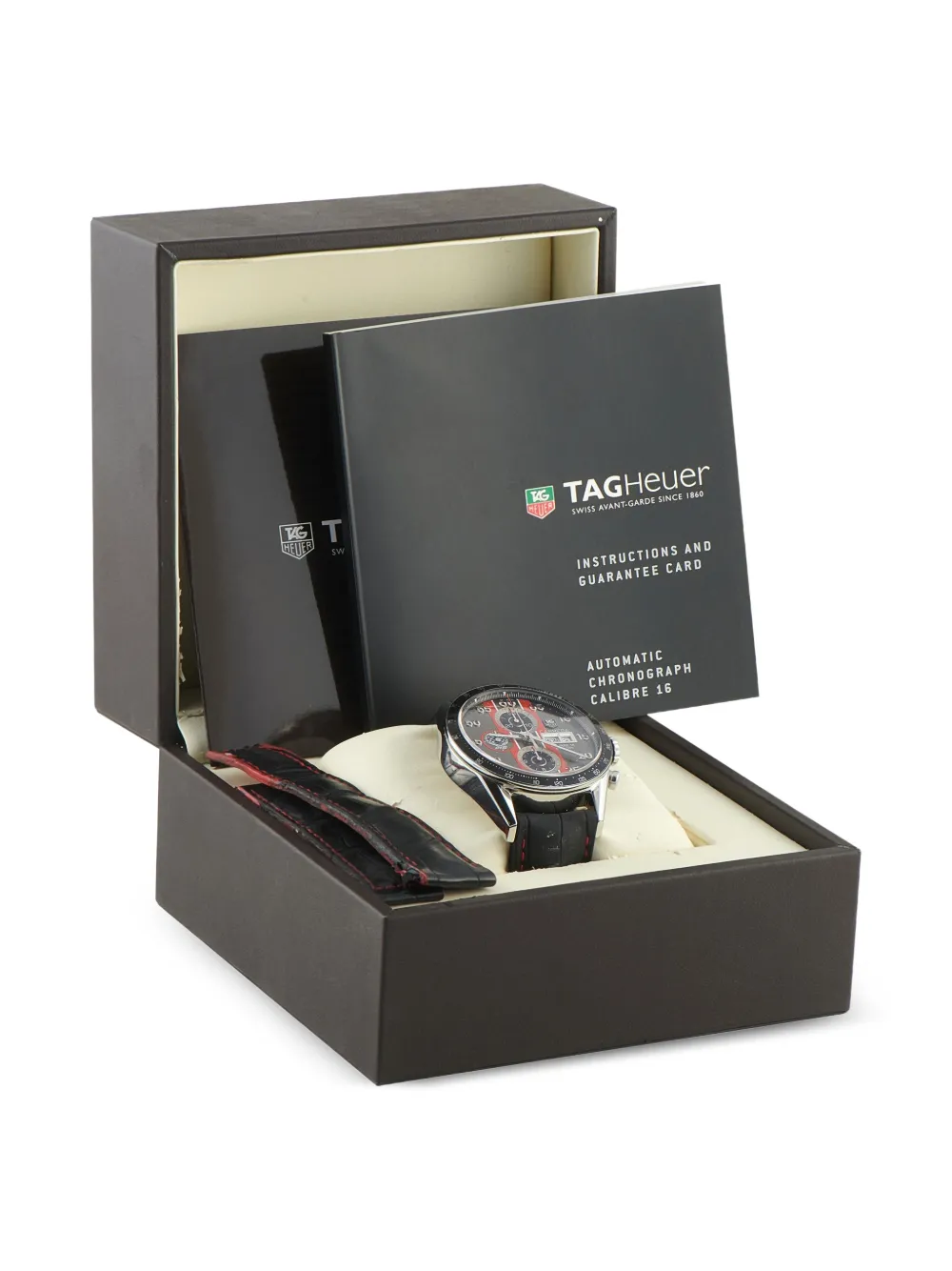Pre-owned Tag Heuer Carrera Goodwood Festival Of Speed 43mm In Black