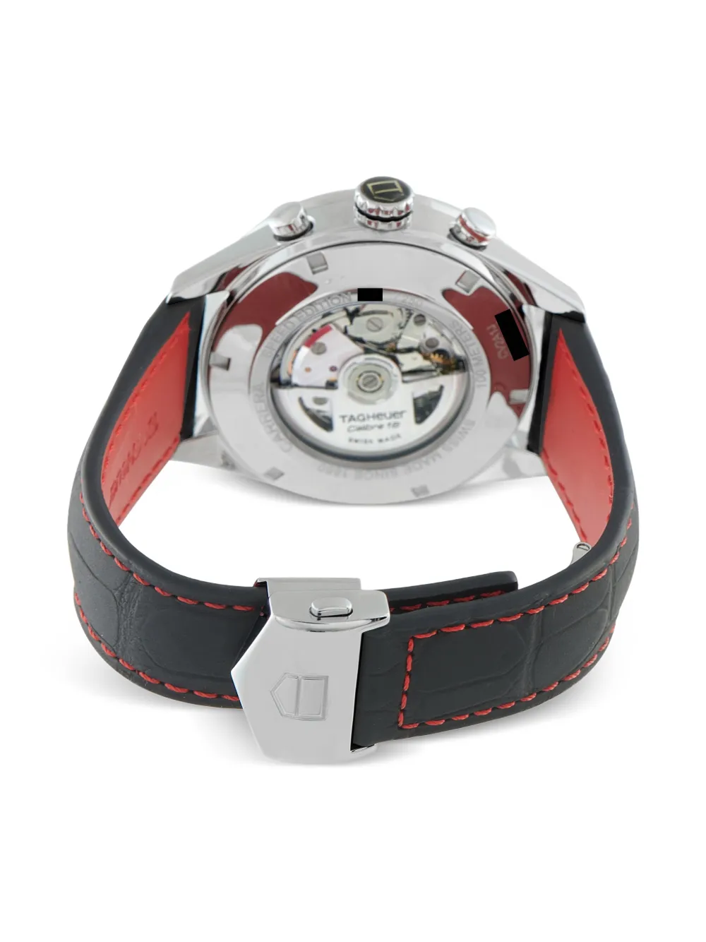 Pre-owned Tag Heuer Carrera Goodwood Festival Of Speed 43mm In Black