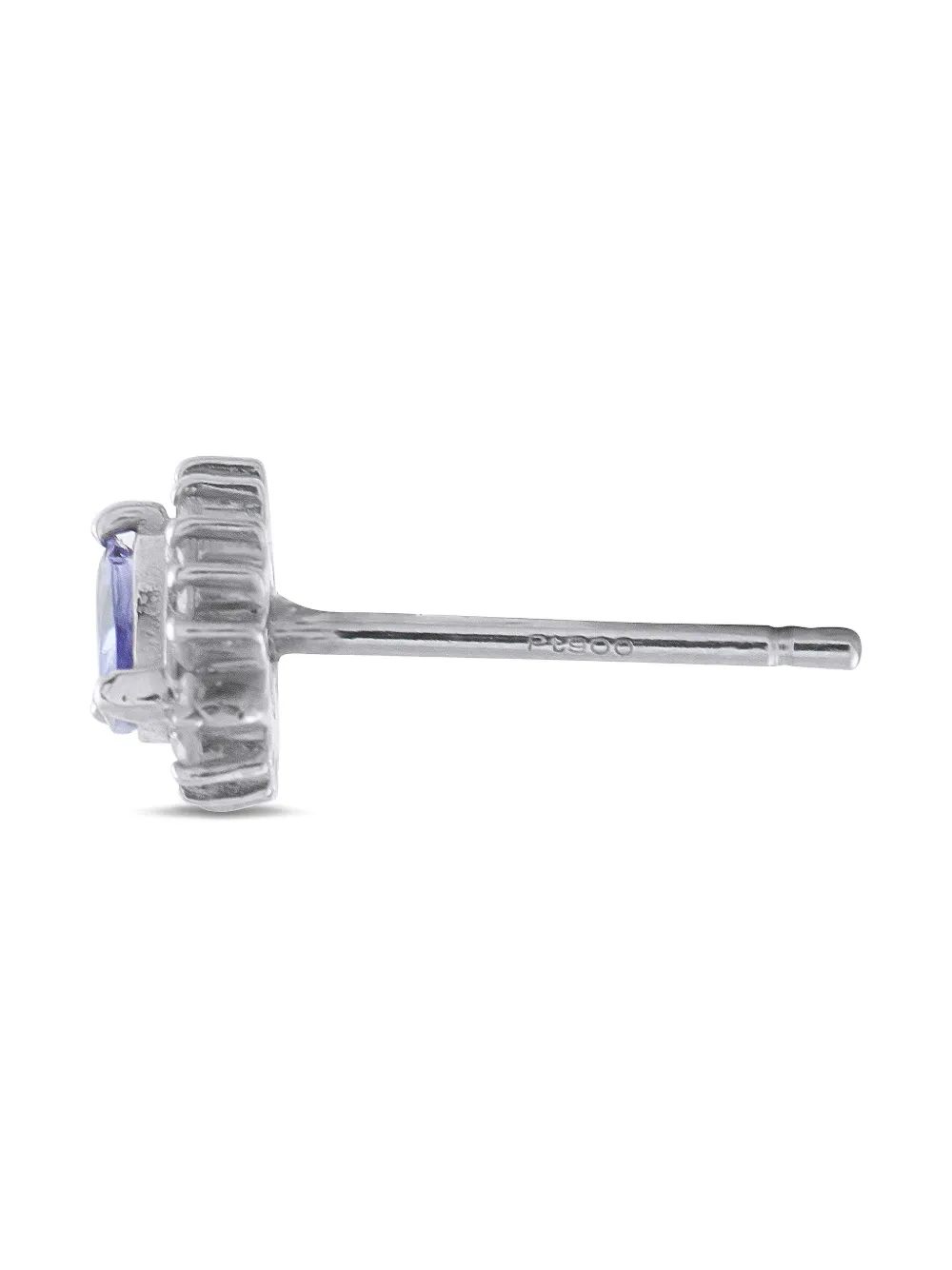 LB EXCLUSIVE Pre-owned Platinum Diamond And Tanzanite Earrings In Silver