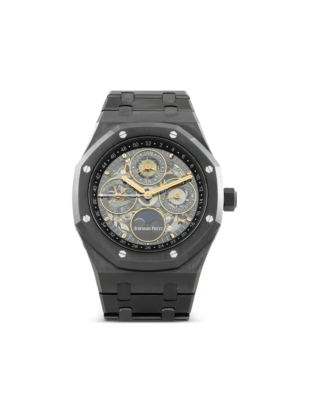 Audemars Piguet pre owned Royal Oak Perpetual Calendar Openworked 41mm | Black | Image 1