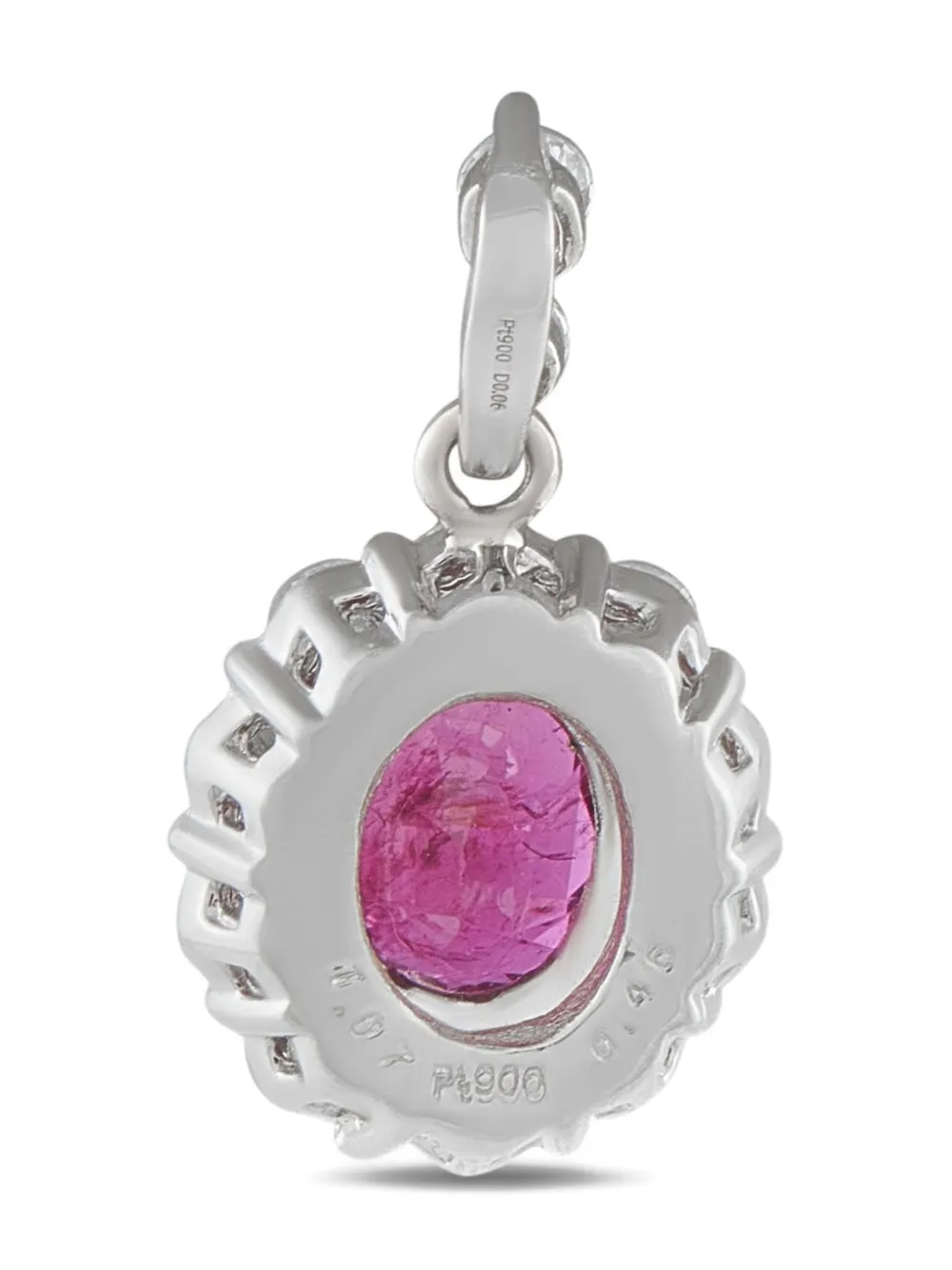 LB Exclusive platinum diamond and ruby pendant | Image 2