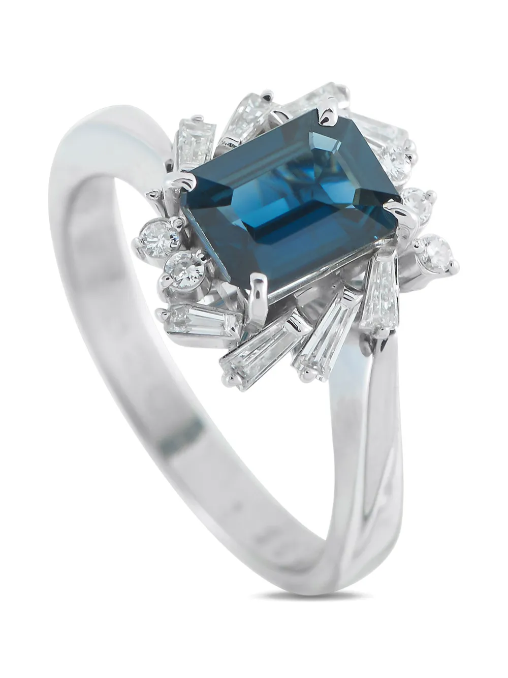 LB Exclusive platinum diamond and sapphire ring - シルバートーン LB Exclusive platinum diamond and sapphire ring - シルバートーン