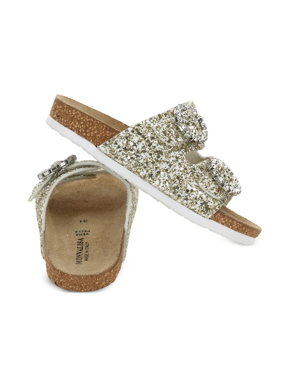 Monnalisa Glitter sandalen Goud