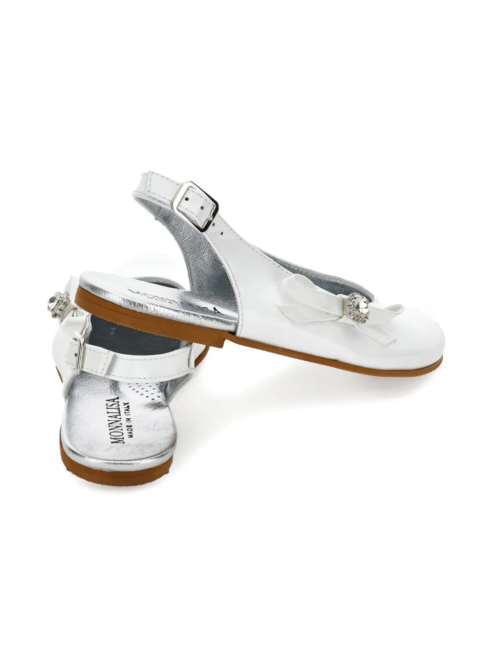 Monnalisa Ballerina's verfraaid met strik Wit