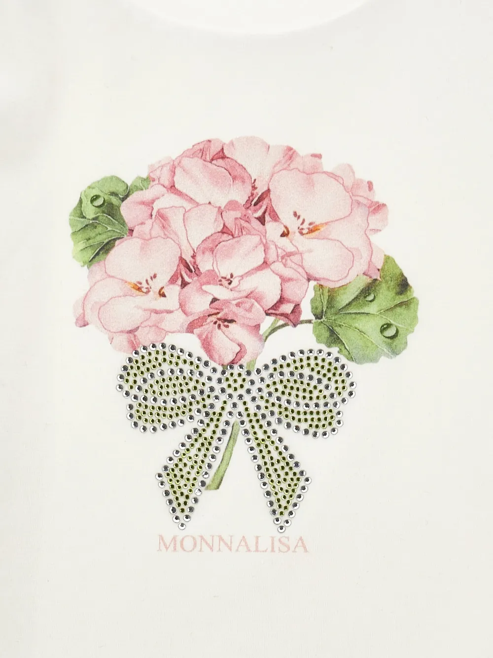 Monnalisa T-shirt met pofmouwen Wit