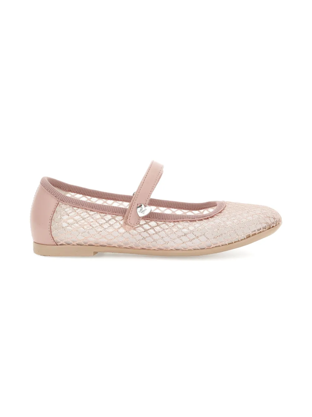 Monnalisa heart-appliqué mesh ballet flats | Teen Girl Shoes | Image 2