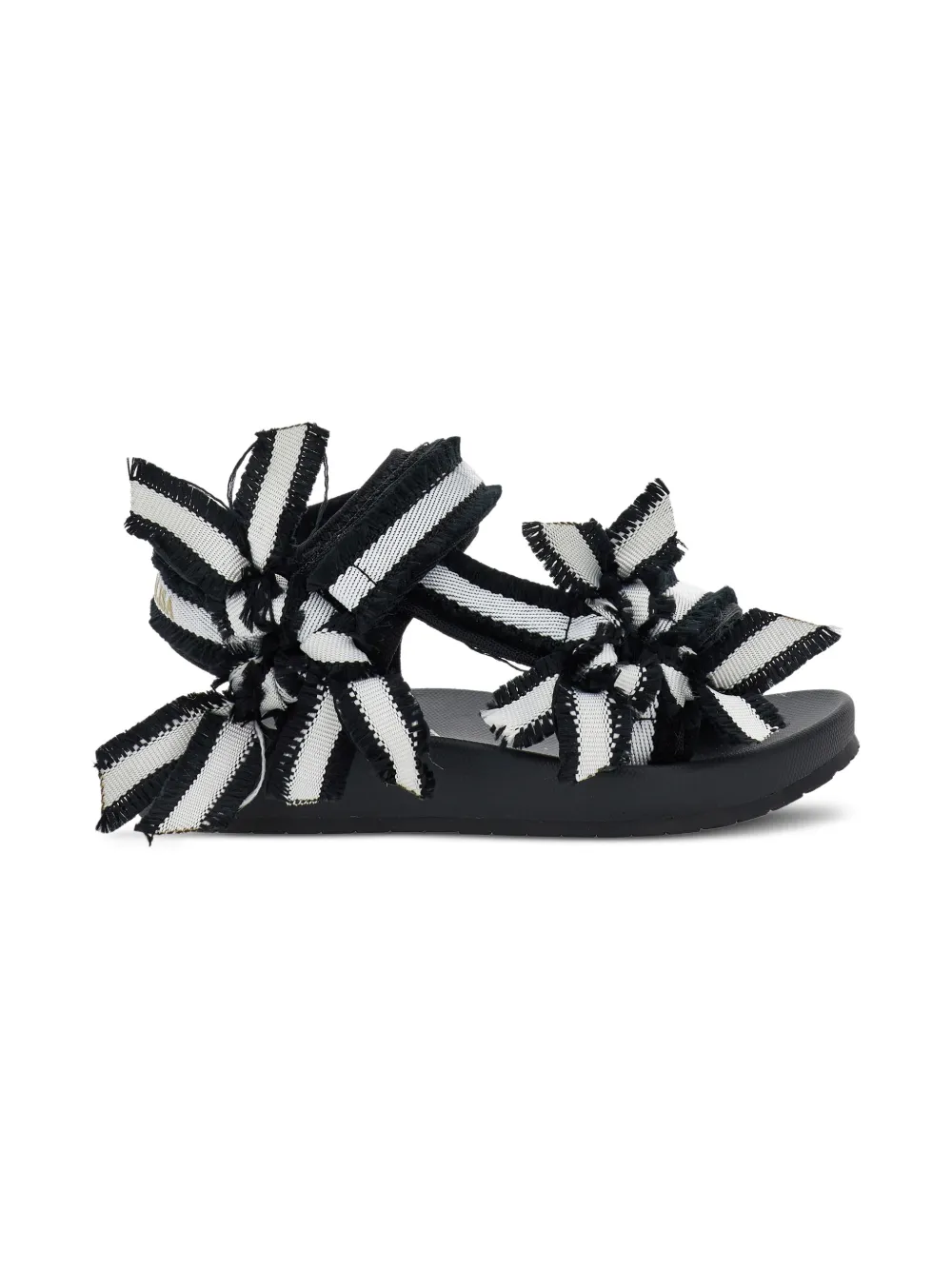 Monnalisa Ribbon gestreepte sandalen Zwart