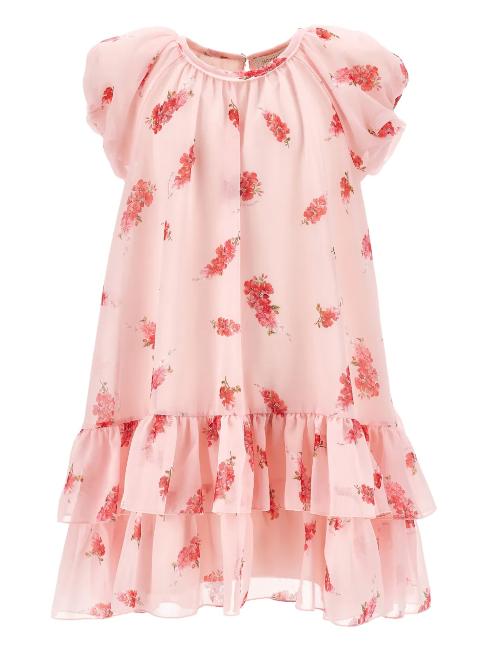 Monnalisa Abito a fiori con ruches - Rosa