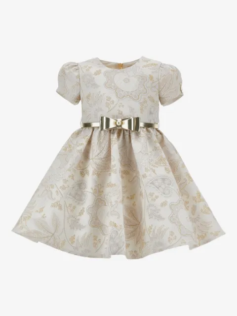 Monnalisa bow paisley dress