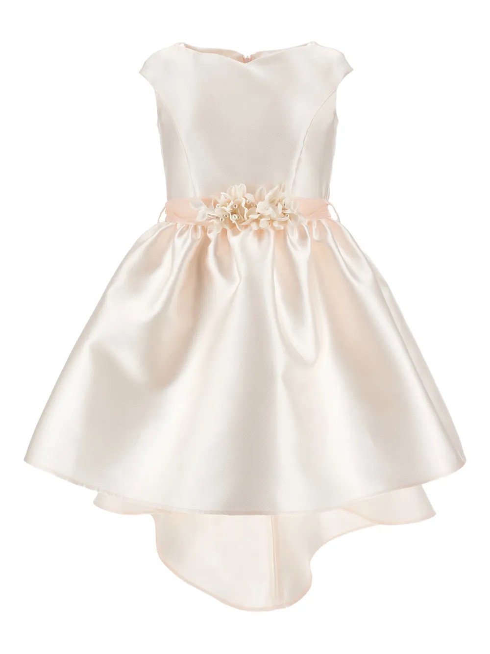 Monnalisa Abito con applicazione a fiori - Toni neutri