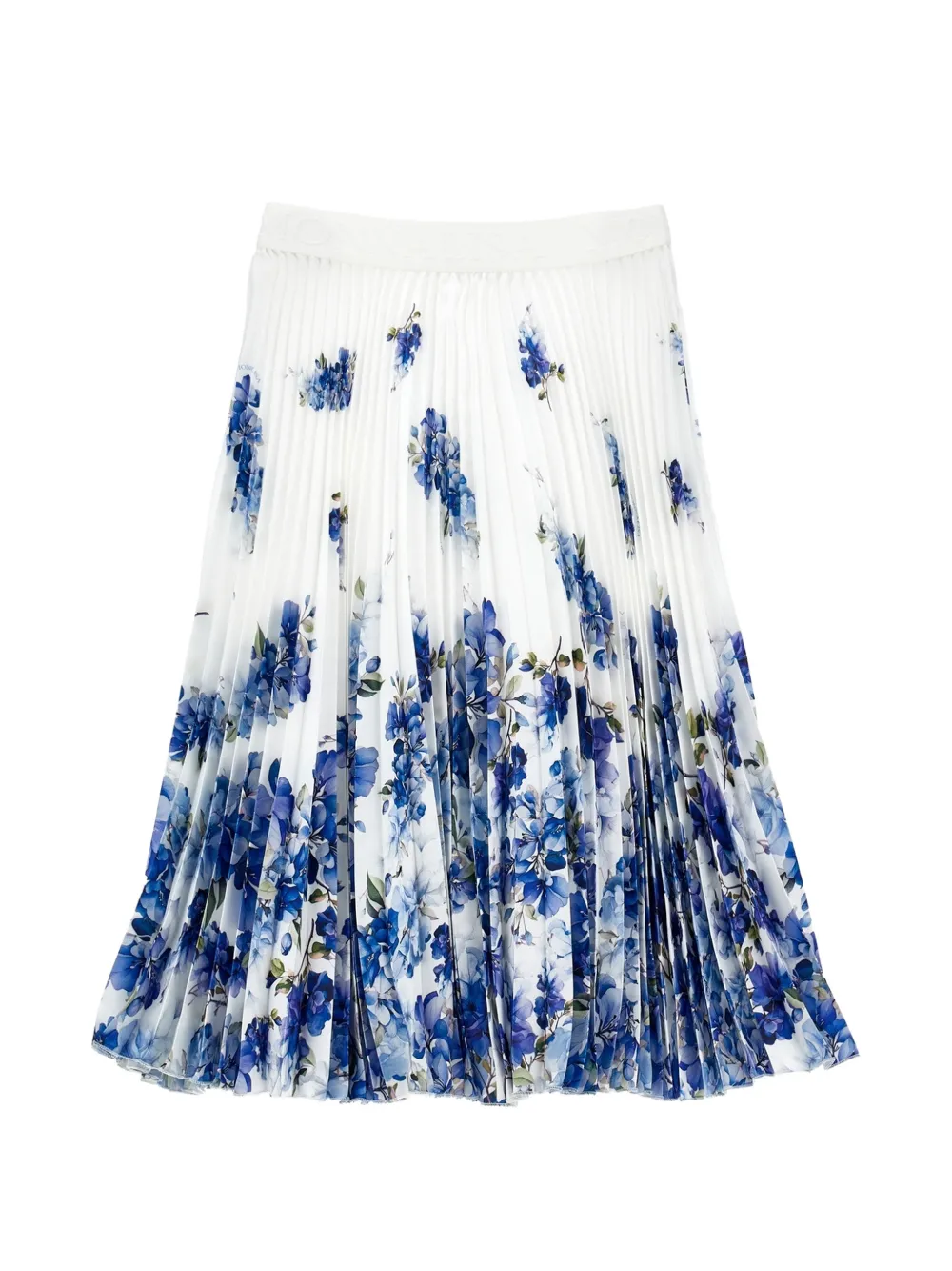 Monnalisa floral-pattern pleated skirt - Weiß