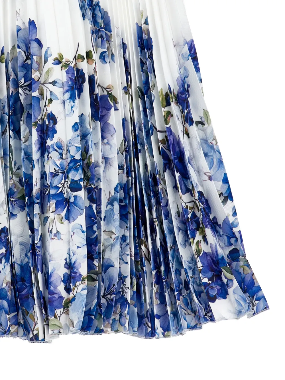 Floral-Pattern Pleated Skirt