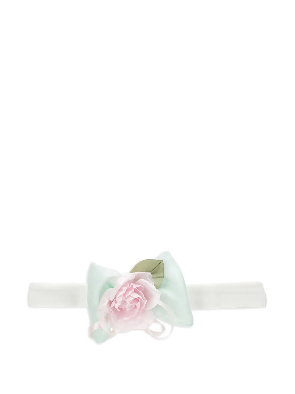 Monnalisa bow floral headband - White
