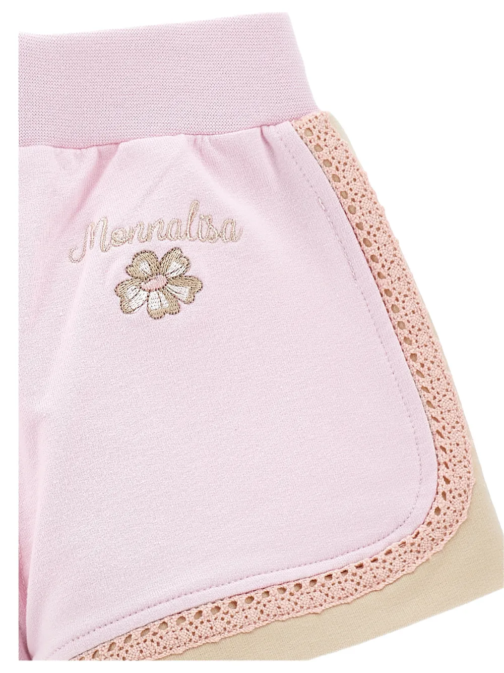 Monnalisa Shorts met geborduurd logo Roze