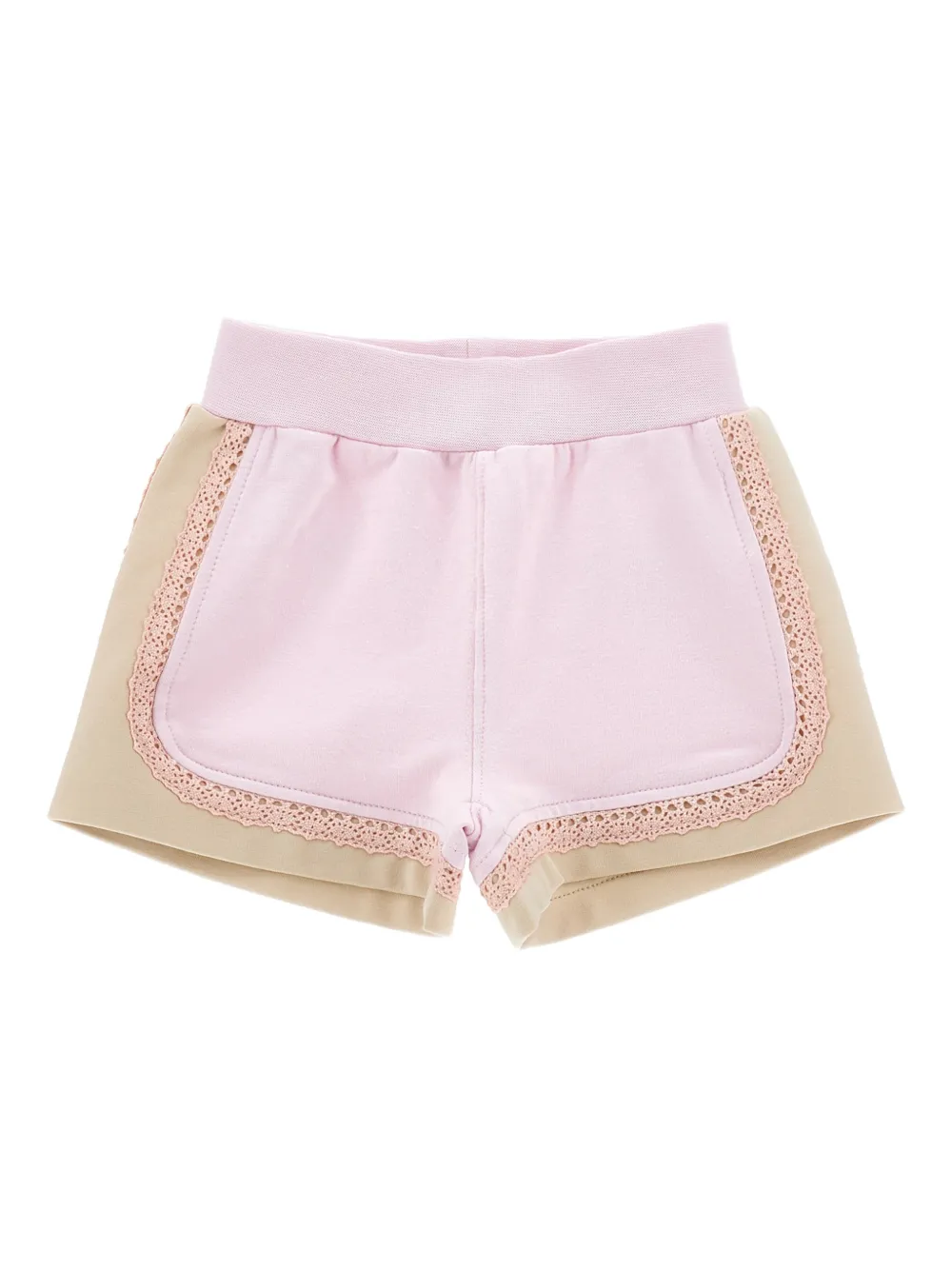 Monnalisa Shorts con logo ricamato - Rosa