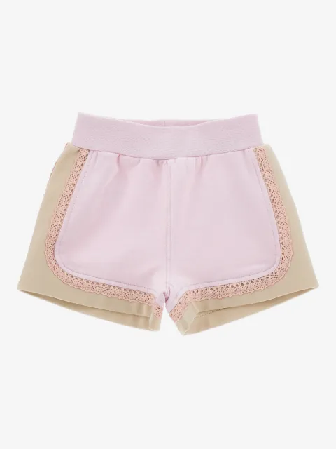 Monnalisa Shorts mit Logo-Stickerei