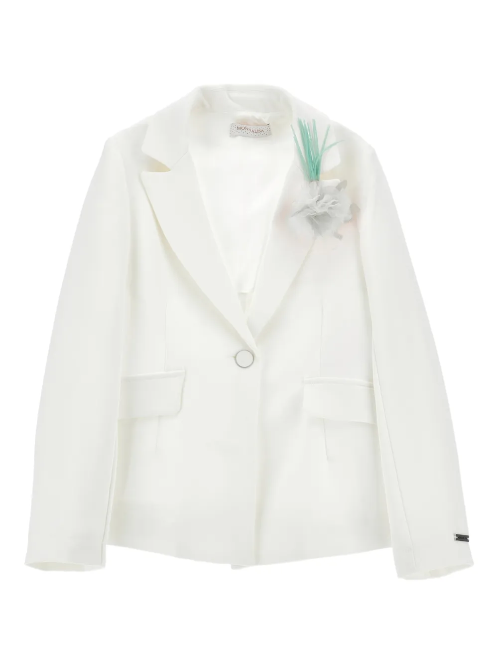 Monnalisa Blazer con applicazione - Bianco