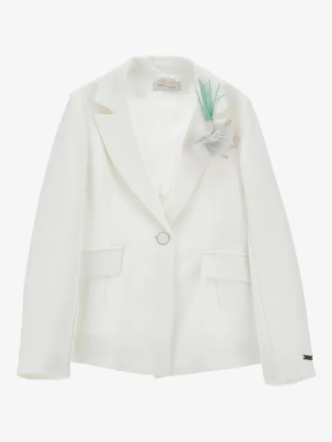 Monnalisa flower-appliqué blazer