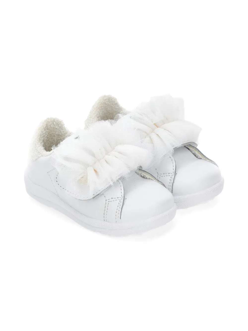 Monnalisa Sneakers con dettaglio in tulle - Bianco