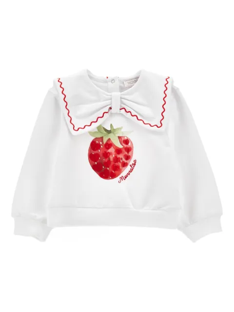 Monnalisa Felpa con stampa fragola