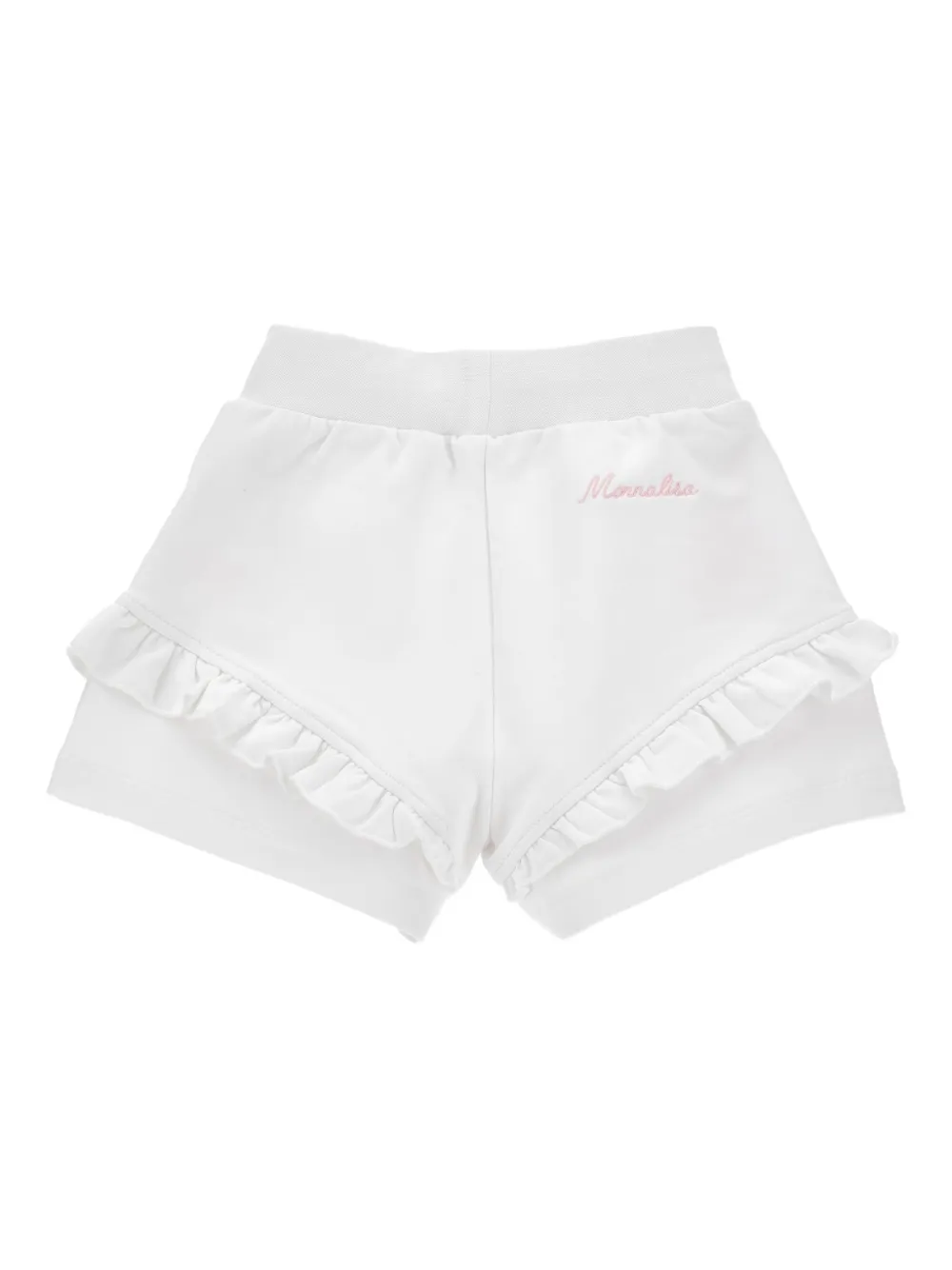 Monnalisa Shorts met geborduurd logo - Wit