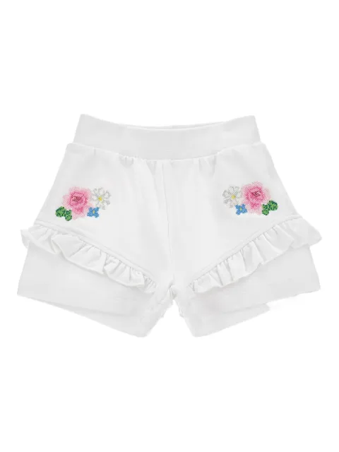 Monnalisa logo-embroidered shorts
