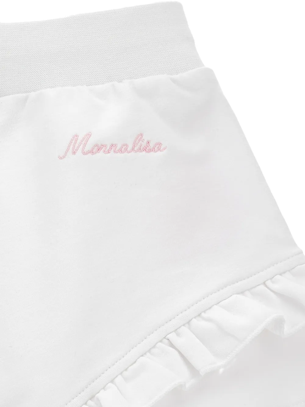 Monnalisa Shorts met geborduurd logo Wit