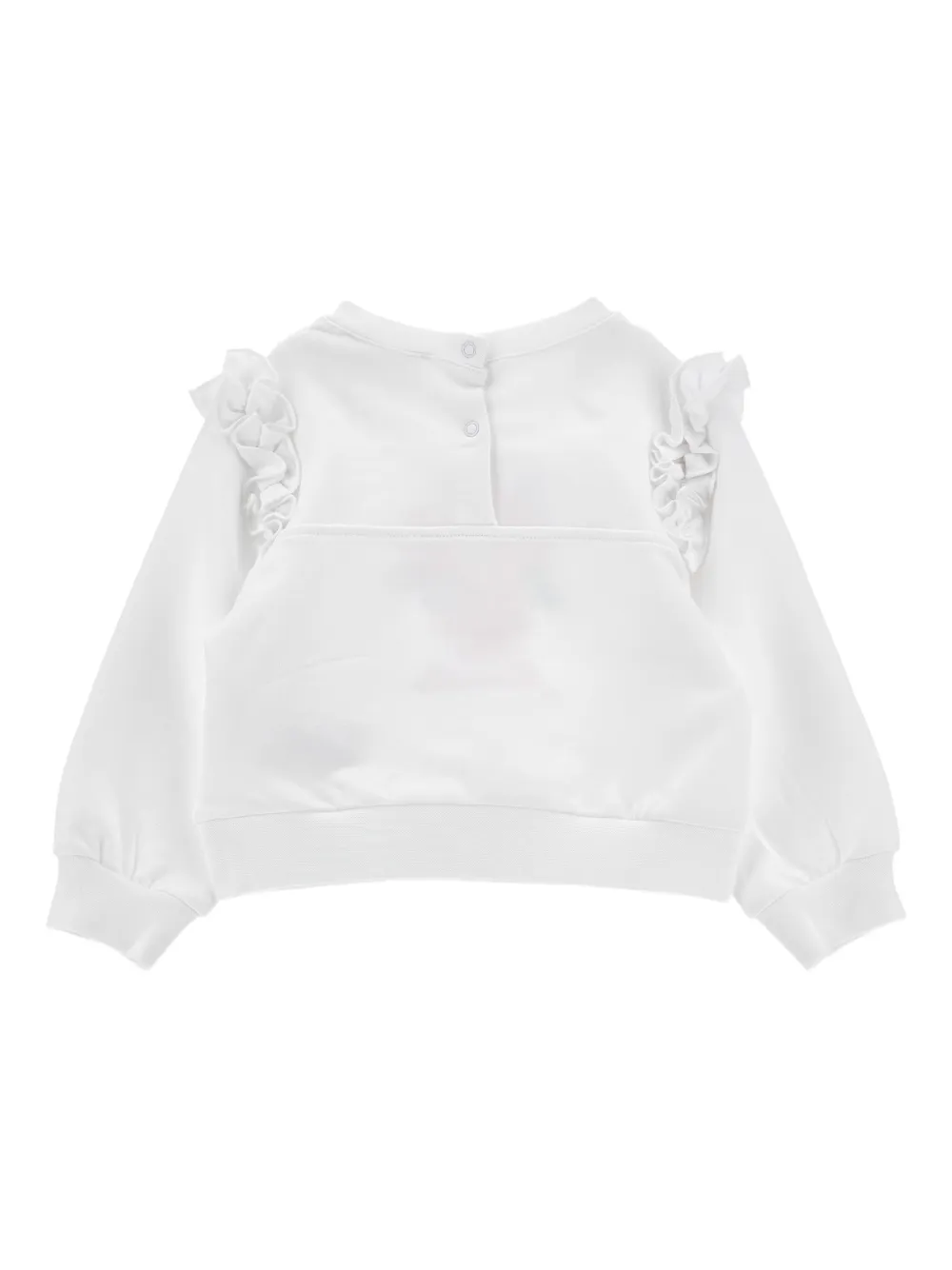  Monnalisa Floral-embroidered Sweatshirt - White 