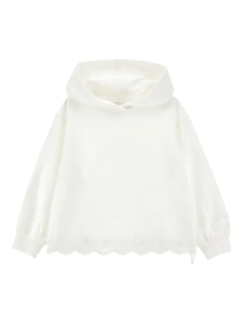 Monnalisa Scalloped hem hooded top