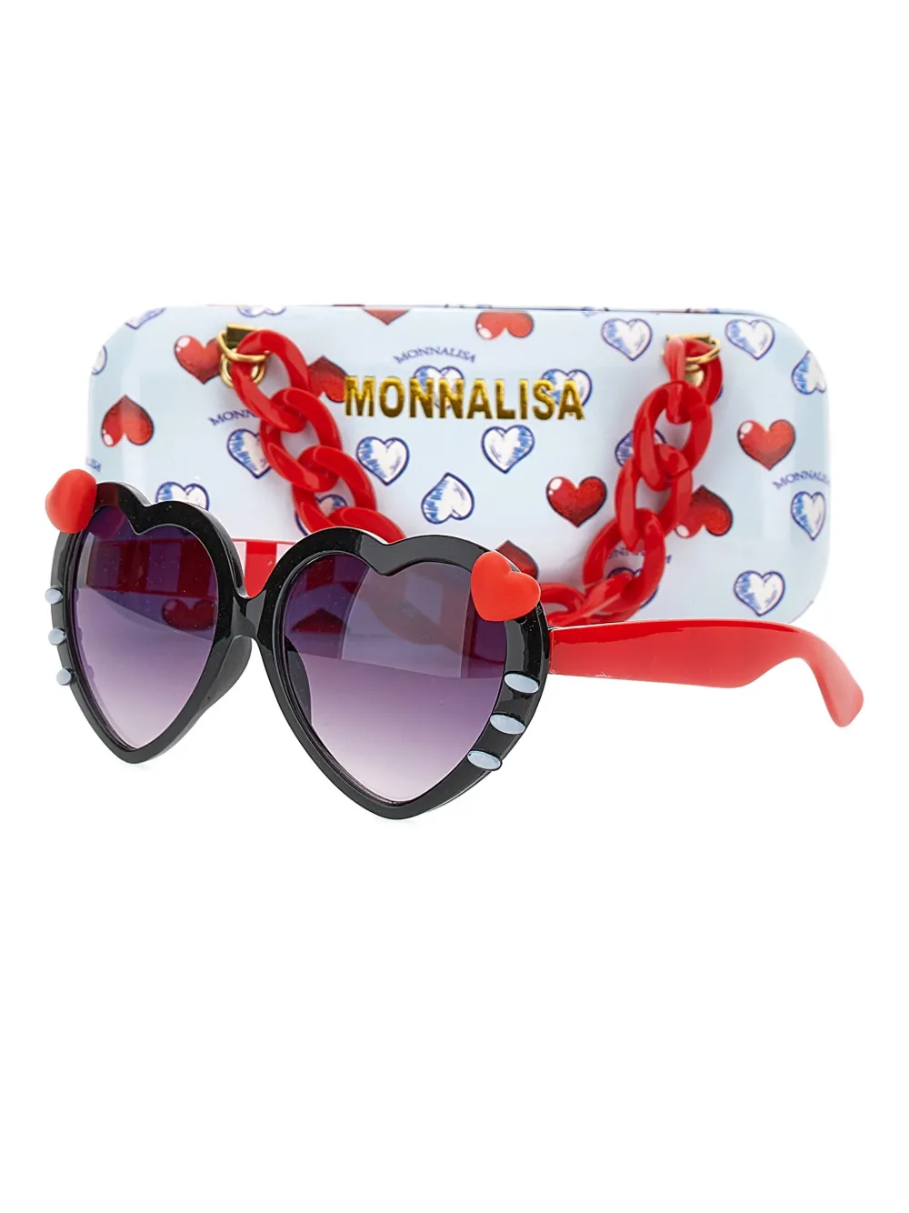 Monnalisa x Sanrio Occhiali da sole Hello Kitty a cuore - Nero
