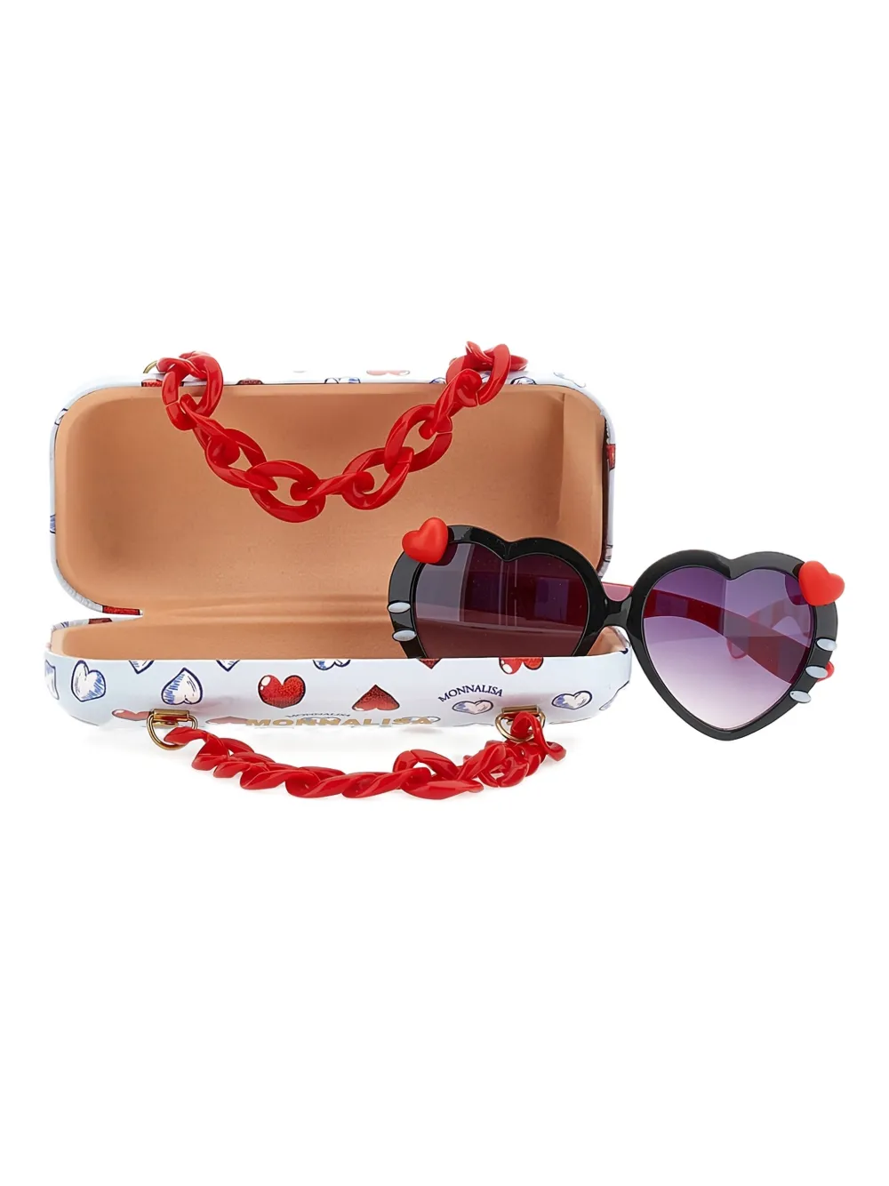 Monnalisa x Sanrio Hello Kitty zonnebril met hartmontuur Zwart