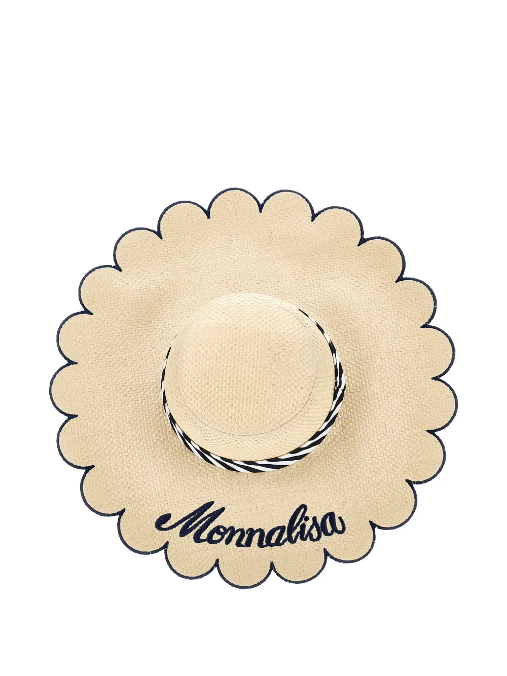 Scalloped Striped Sun Hat