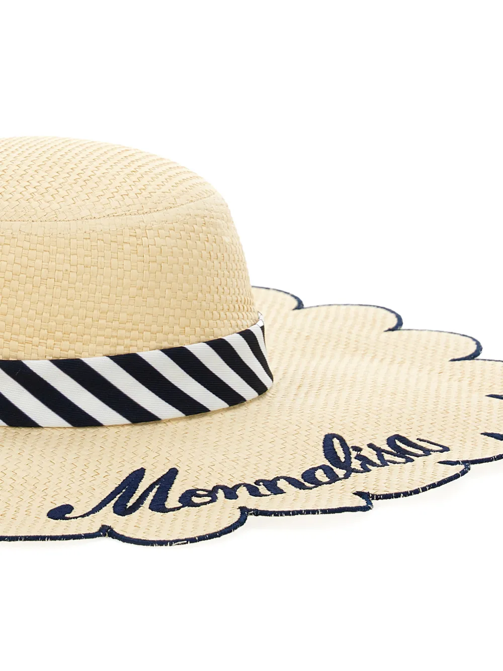 Scalloped Striped Sun Hat