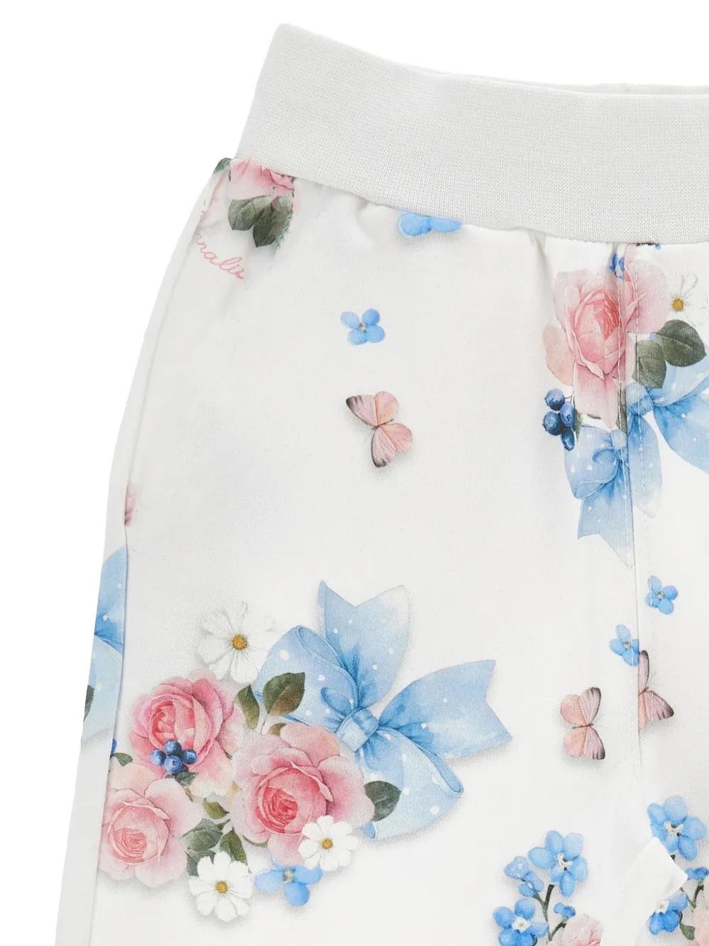 Monnalisa Broek met bloemenprint Wit