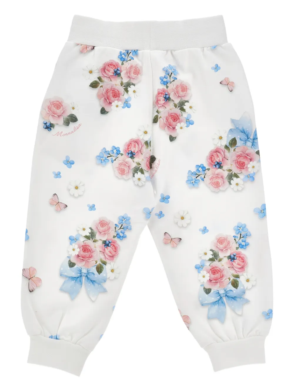 Monnalisa Broek met bloemenprint Wit