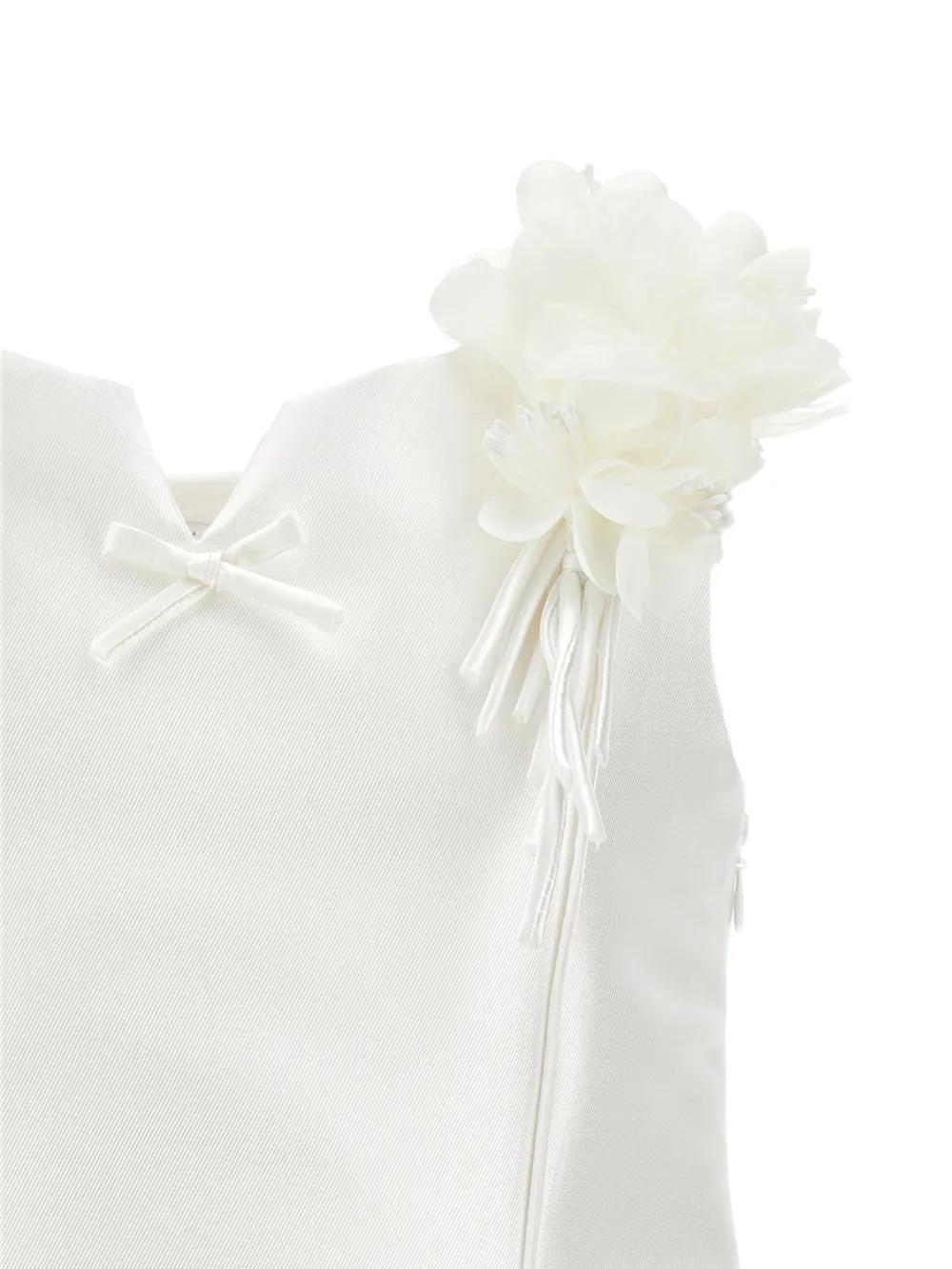 Monnalisa Jurk met bloemenpatch Wit